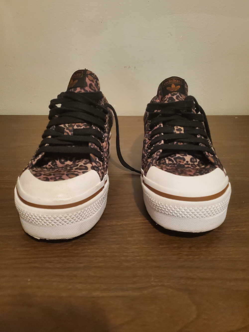 adidas Leopard-Print Platform Sneakers in Black, white and Brown - Picture 4 of 12